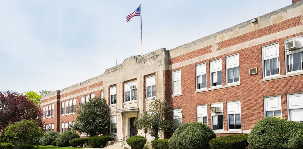 Older brick school building